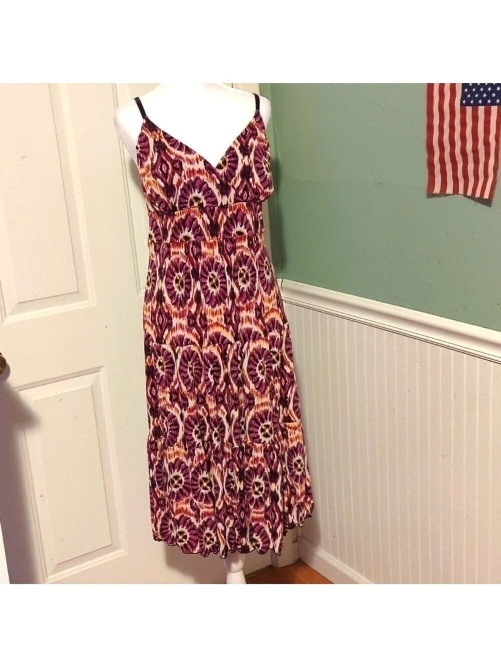Lily Midi Dress XL Print Sleeveless